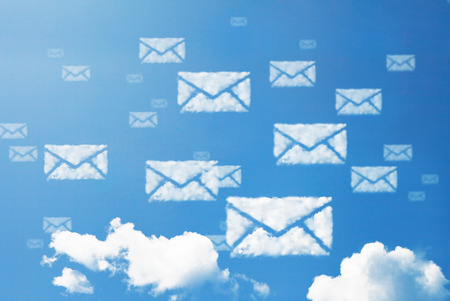 E-mail icon pattern cloud shape.の写真素材