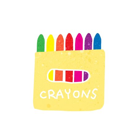 crayons with texture vector illustration.のイラスト素材