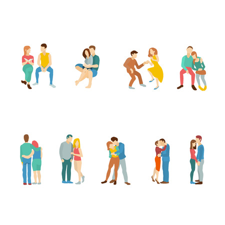 Lover couple vector isolated.のイラスト素材