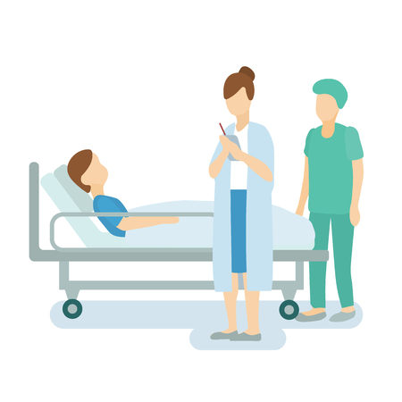 Doctor visit patient.のイラスト素材