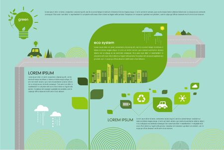 ecology abstract infographicのイラスト素材