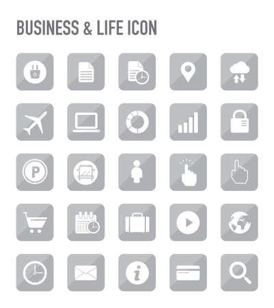 business and life iconsのイラスト素材