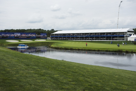 Porsche European Open, Golf course Green Eagle in Winsen, Fairway 18, Lower Saxony, Germany, 27.07.17のeditorial素材
