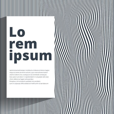 Abstract Seamless ripple pattern. Repeating vector texture  Wavy graphic background. Simple wave stripes with copy spaceのイラスト素材