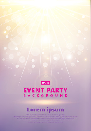 Pink Festive flyer or postertemplate with Bokeh Effect lighting. Concert, Party, Theater, Dance, presentation & show Design. copy space. Vector illustrationのイラスト素材