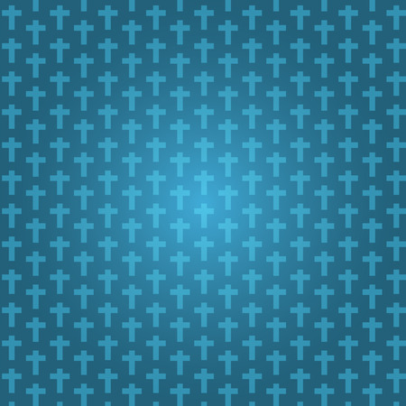 background dark blue color halloween with crucifix pattern texture, vector illustrationのイラスト素材