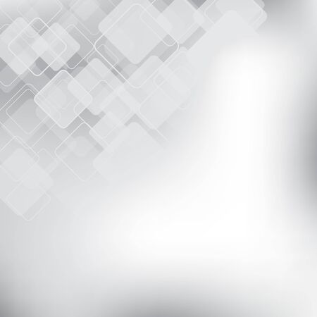Abstract gray and white background technology with geometric square rounded rhombus, Vector illustrationのイラスト素材