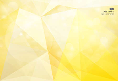 Abstract geometric yellow background bokeh blurred for design, Vector illustrationのイラスト素材