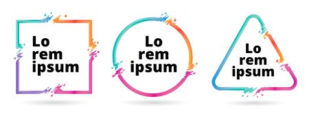 Abstract set colorful shapesのイラスト素材