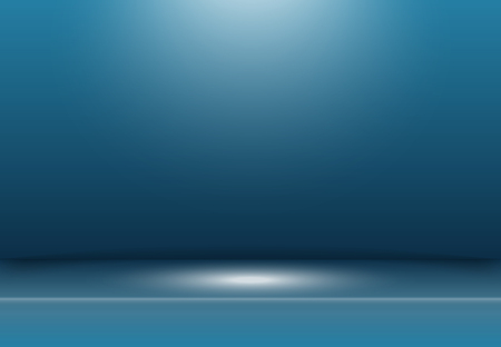 Abstract dark blue studio background with lighting on stage. Vector illustrationのイラスト素材
