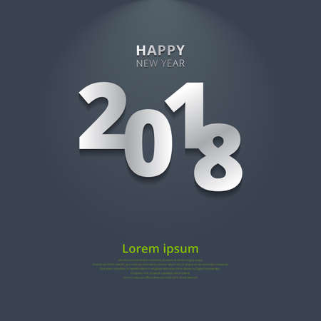 Happy new year 2018 illustrationのイラスト素材