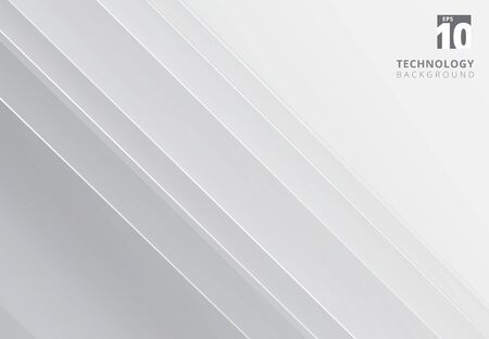 Abstract white and gray image that depicts technology with overlapping diagonal lines. Vector illustrationのイラスト素材
