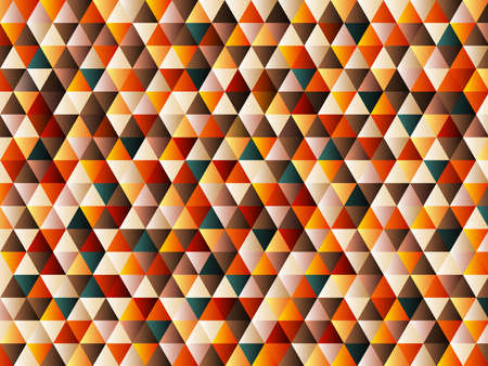 Abstract triangle pattern retro color style background. Geometric texture. Vector illustration
