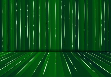 Abstrac digital lazer line science fiction matrix dark green perspective background, Vector illustrationのイラスト素材