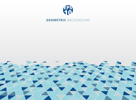 Abstract blue geometric triangle structure perspective background. Vector illustrationのイラスト素材