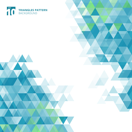 Abstract blue triangles geometric on white background. Vector illustrationのイラスト素材
