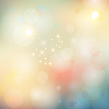 Abstract blurred bokeh lights soft color background. Vector illustrationのイラスト素材