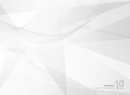 Abstract gray geometric with spiral lines pattern and radius halftone on white background. Vector illustrationのイラスト素材