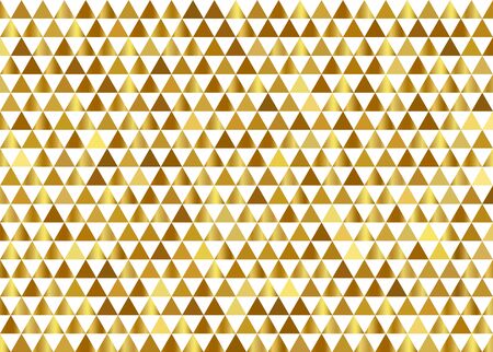 Abstract elegant gold gradient geometric triangles pattern on white background and texture. Luxury premium styles. Vector illustrationのイラスト素材
