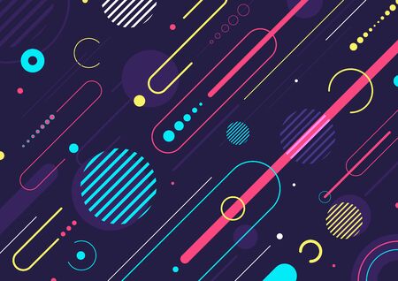 Creative abstract dynamic geometric elements pattern design and background. You can use for template...