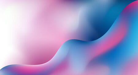 Abstract trendy 3D fluid blue and pink gradient wave shape background with space for your text. You can use for creative design. beautiful liquid interweaving. Business presentation. Vector illustrationのイラスト素材