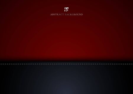 Abstract red and black gradient background with dashed line sew. You can use for template cover brochure, poster, banner web, etc. Vector illustrationのイラスト素材