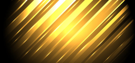 Abstract background golden diagonal stripes lines with glowing light. Luxury style. Vector illustrationのイラスト素材