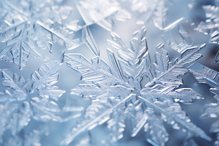 a snowflake captures the intricate patterns and sparkling beauty of these winter wonders. Perfect for Christmas cards, decorations, or simply to admire the beauty of nature. Generative AIの素材