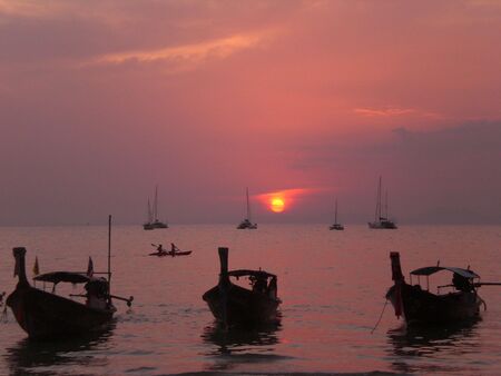 Railay Beach Sunsetの写真素材