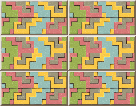 Ceramic tile pattern 402 geometry ladder assemblingのイラスト素材
