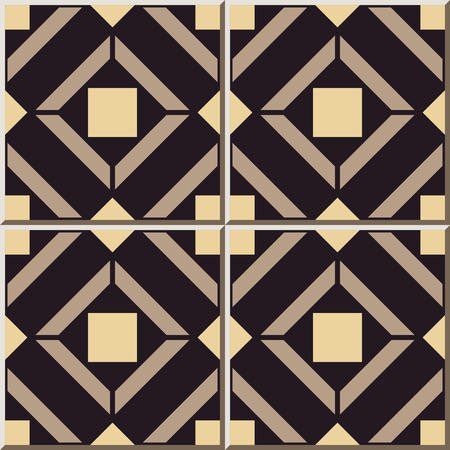 Ceramic tile pattern 404 square check cross geometryのイラスト素材