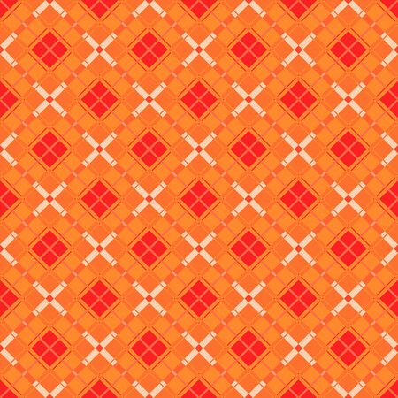 Seamless background image of red diamond check geometry pattern.