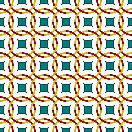 Seamless background image of vintage cross round geometry pattern.のイラスト素材