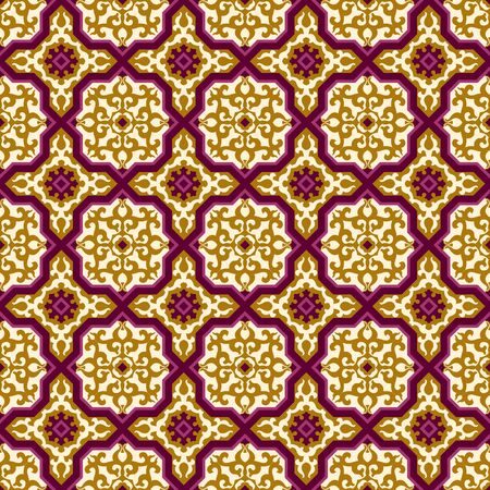 Seamless background image of elegant purple cross Islam pattern.