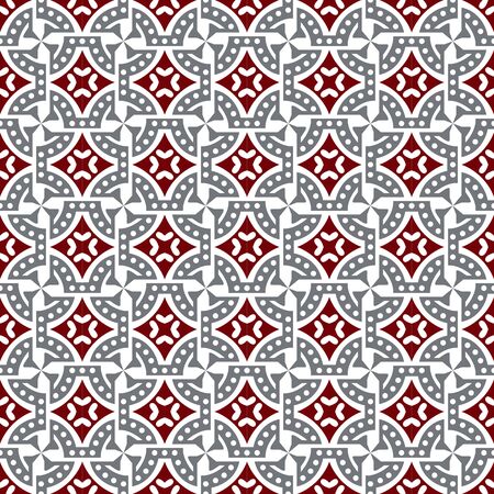 Seamless background image of vintage round dot spiral circle kaleidoscope pattern.のイラスト素材