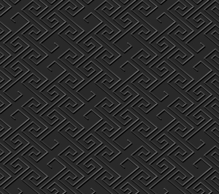 Seamless 3D elegant dark paper art pattern 351 Spiral Geometry Lineのイラスト素材
