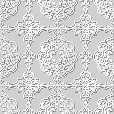 3D paper art 558 spiral curve royal deco frameのイラスト素材