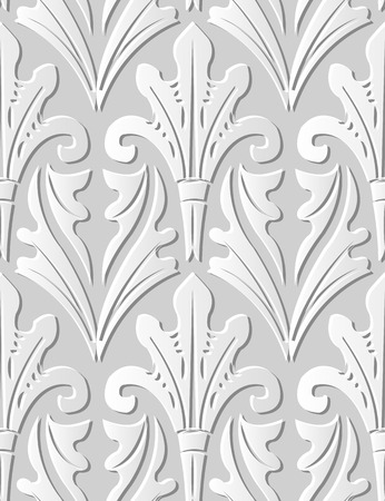 3D paper art 584 vintage nature garden leaf crossのイラスト素材