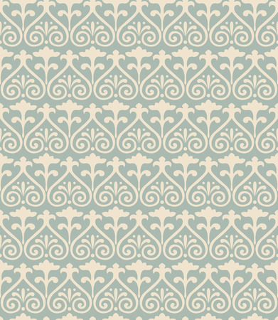 Antique seamless background curve spiral cross flowerのイラスト素材