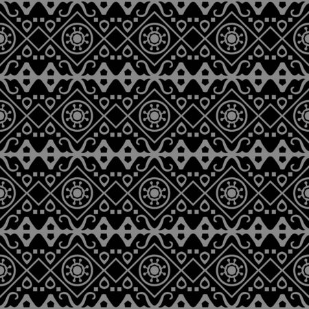 Antique seamless background 010_check round aboriginal geometryのイラスト素材