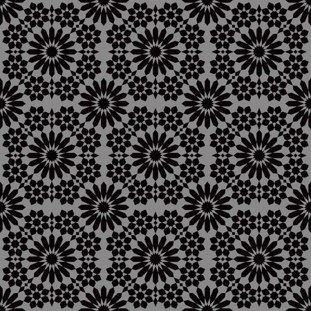 Antique seamless background 016_geometry flower kaleidoscope