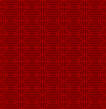 Seamless Vintage Chinese style window tracery square geometry pattern background.のイラスト素材