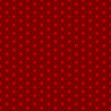 Seamless Chinese style traditional red geometry tracery pattern.のイラスト素材