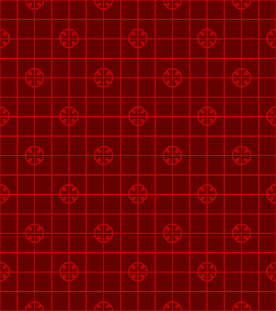 Seamless Vintage Chinese style window tracery square geometry pattern background.のイラスト素材