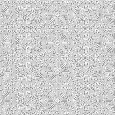 3D paper art pattern star geometry cross flowerのイラスト素材