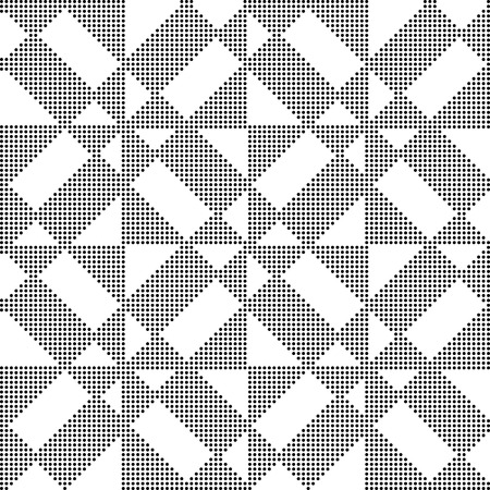 Halftone round black seamless background triangle geometry squareのイラスト素材