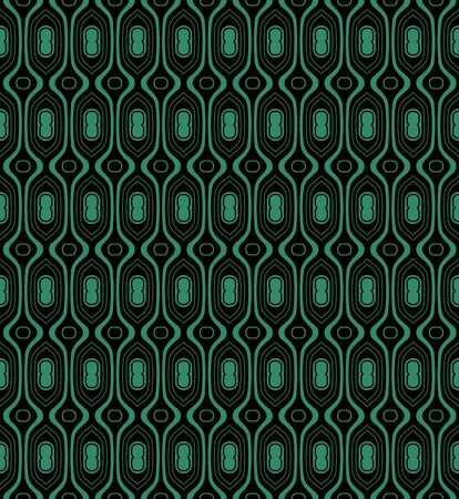 Antique seamless green background round curve geometryのイラスト素材