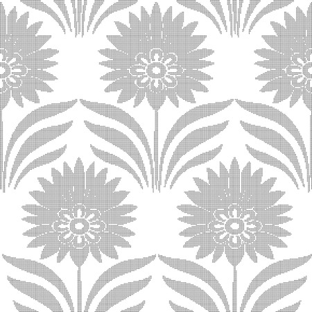 Halftone round black seamless background botanic garden point leaf flowerのイラスト素材