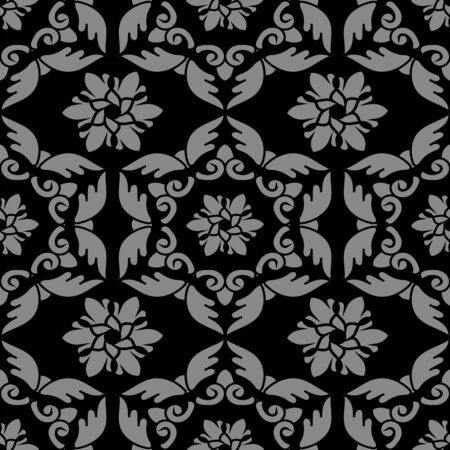 Antique seamless background feather polygon spiral cross flowerのイラスト素材