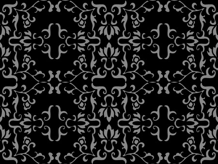Antique spiral curve flower cross